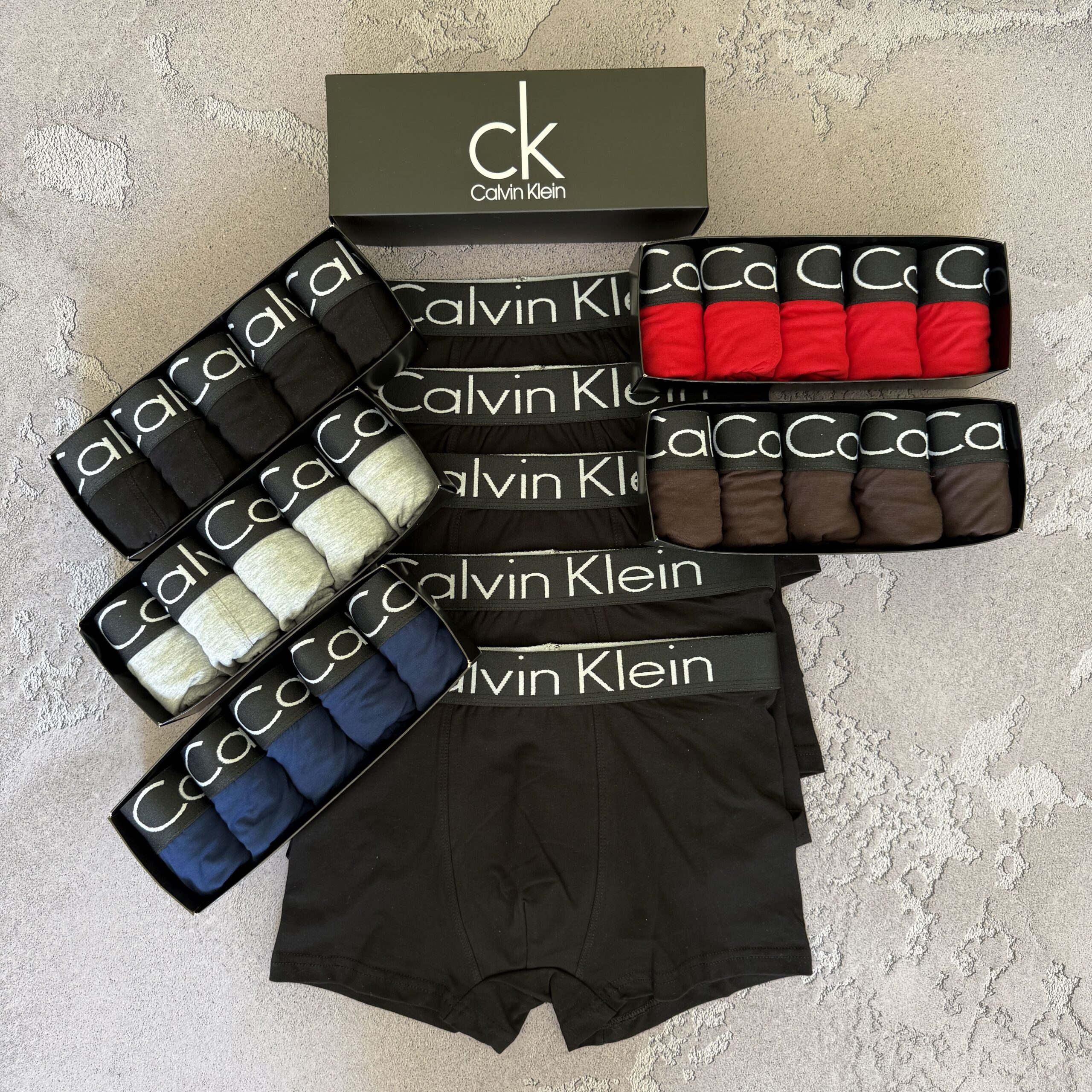 Чоловічі труси боксерки Calvin Klein Black, Набір з 5 штук