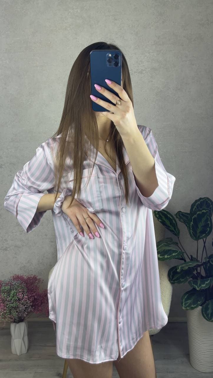 Нічна сорочка Victoria’s Secret сіро-рожева