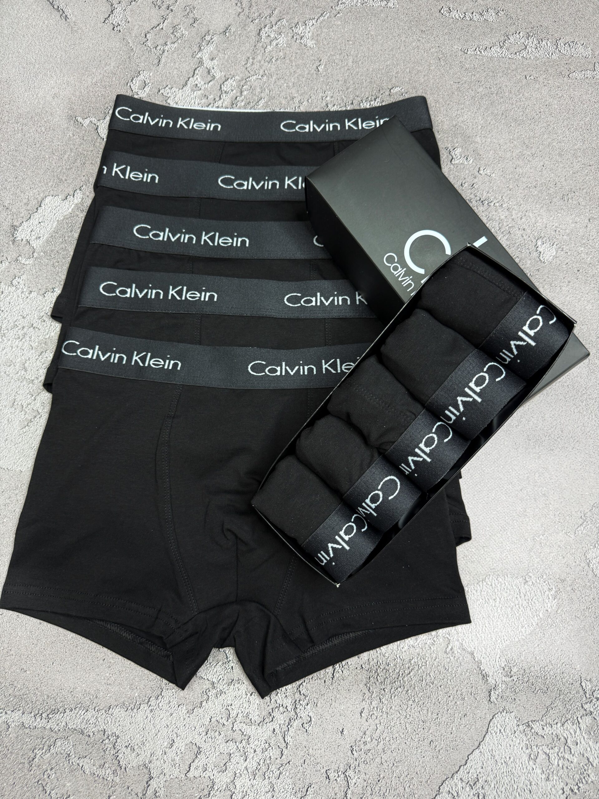 Чоловічі труси боксерки Calvin Klein Black, Набір з 5 штук