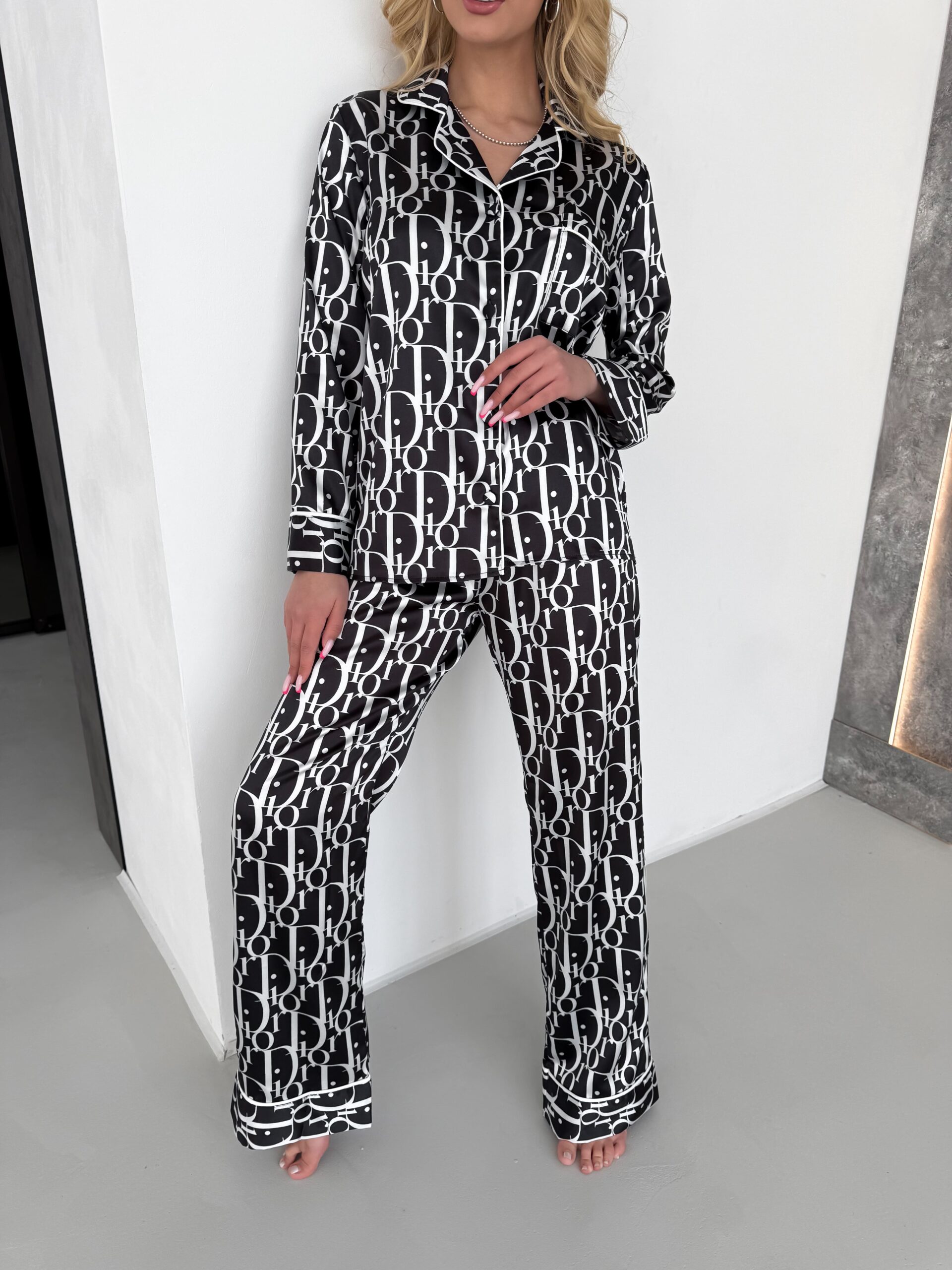 Жіноча піжама Dior Чорна