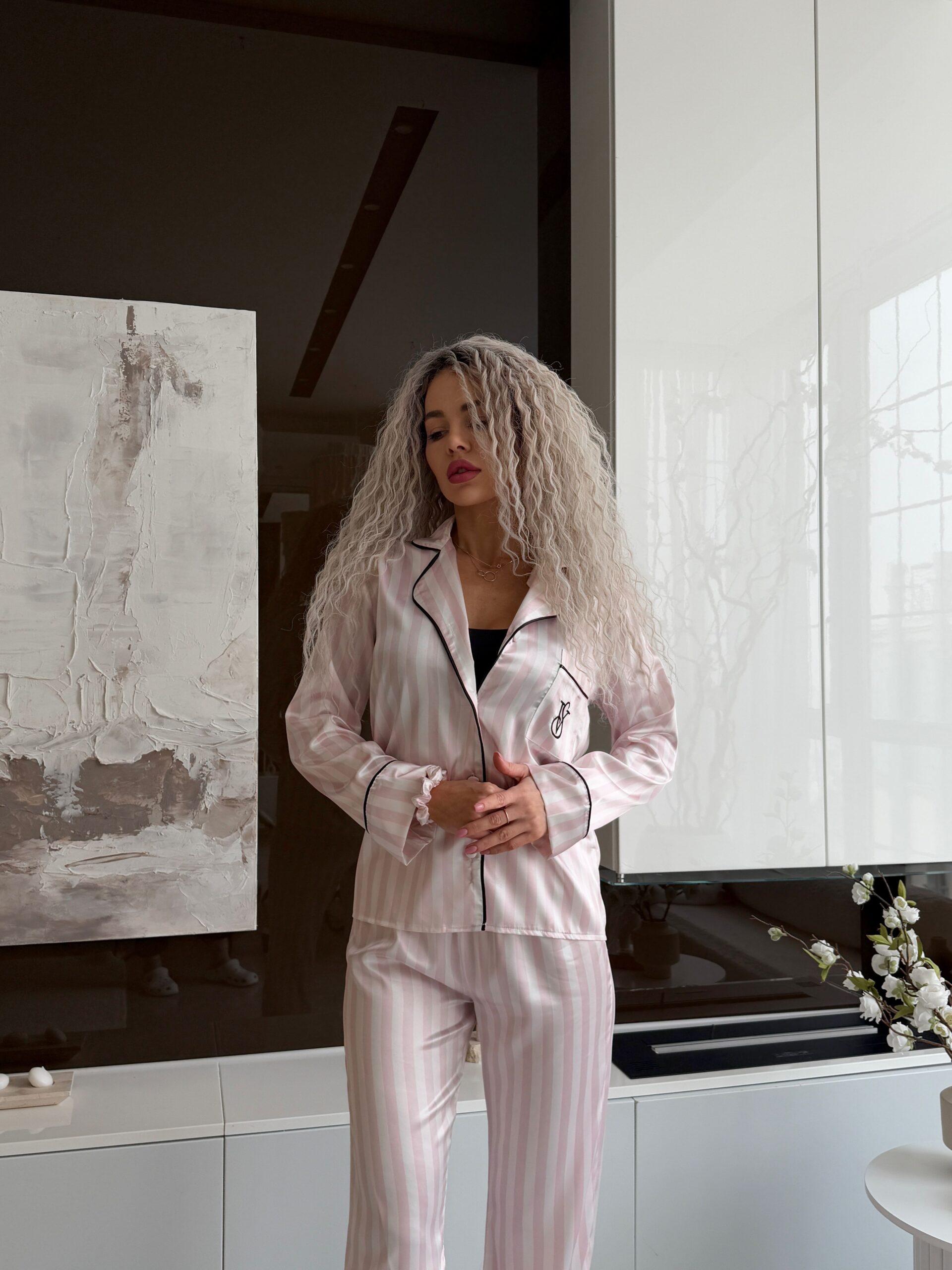 Рожеві жіночі піжами victoria's secret